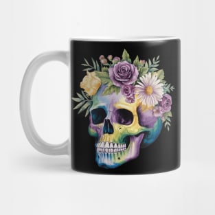 Floral Skull: Beauty and Darkness in Harmony Mug